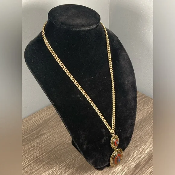 OLD VIENNA Sarah Cov Coventry Set Necklace & Detachable Brooch Ring Vintage - Picture 4 of 12